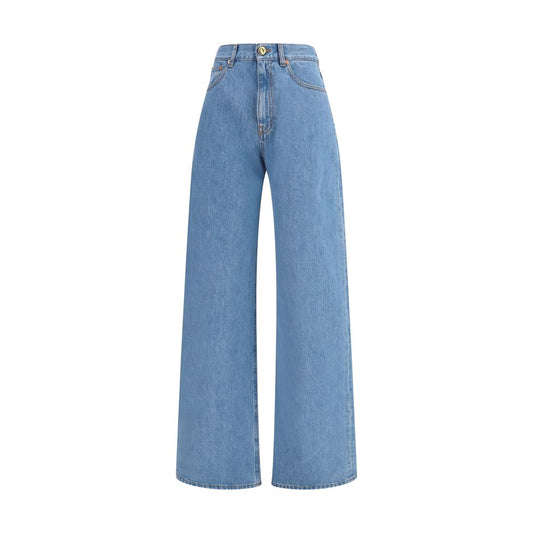 Blazé Milano Nariida Blue Cotton Wide Leg Jeans
