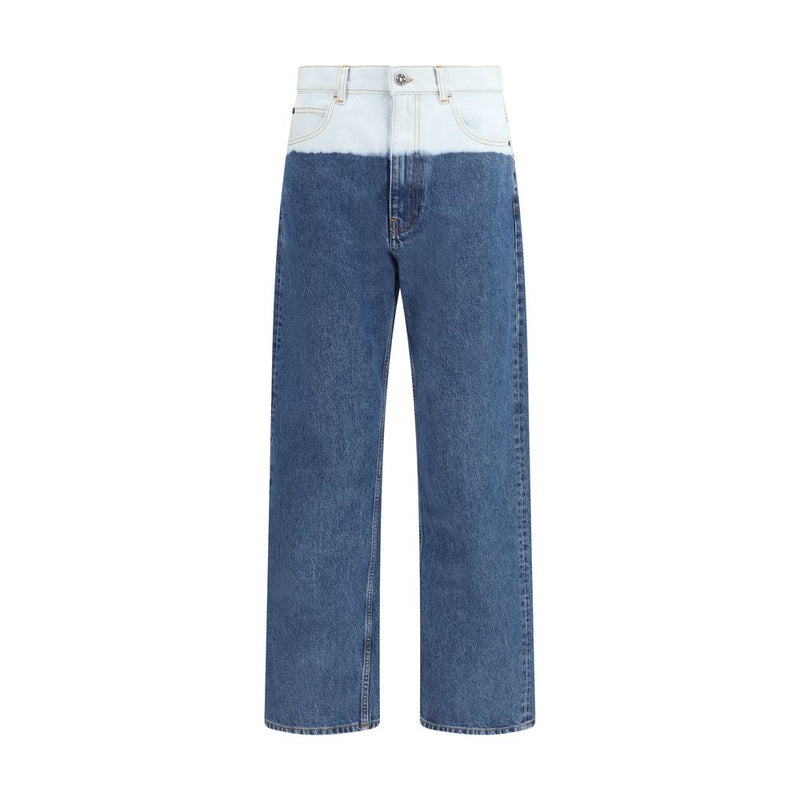 Marni blauwe katoenen straight-leg jeans