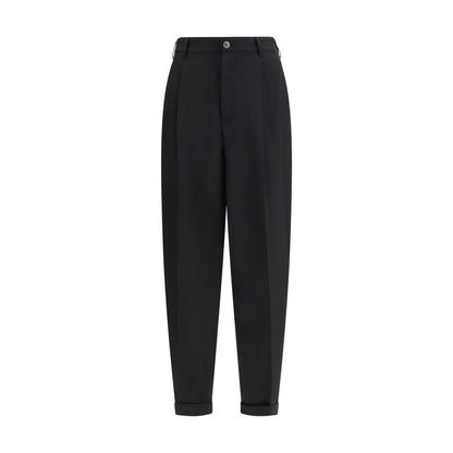 Marni Zwarte Fleece Wollen Casual Broek