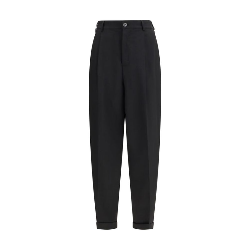 Marni Zwarte Fleece Wollen Casual Broek