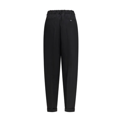 Marni Zwarte Fleece Wollen Casual Broek