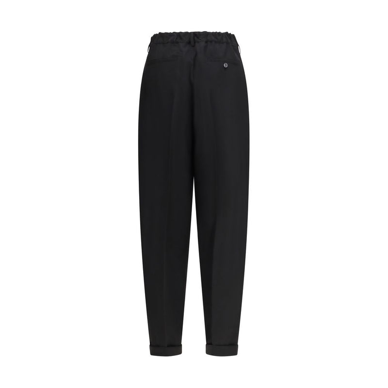 Marni Zwarte Fleece Wollen Casual Broek