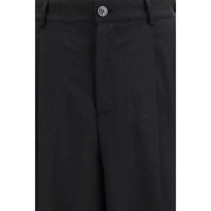 Marni Zwarte Fleece Wollen Casual Broek