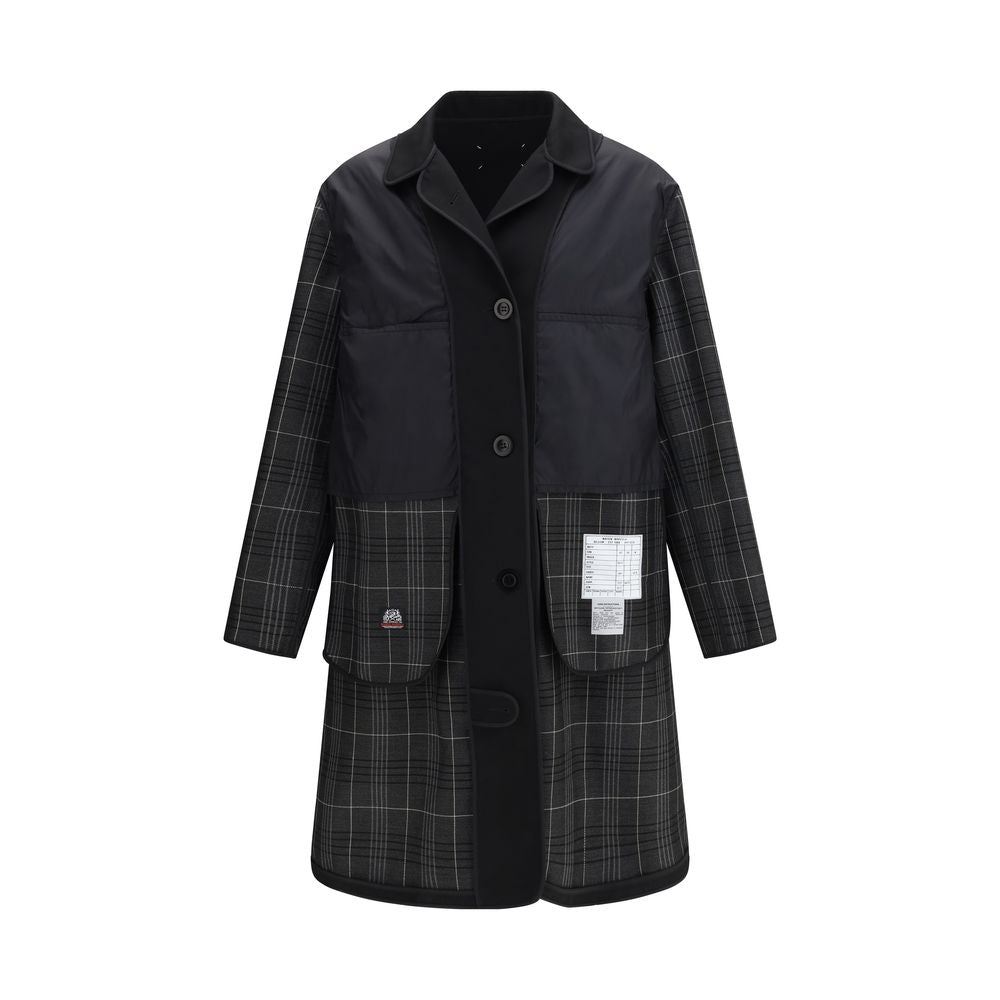 Margiela Zwarte Polyester Jas