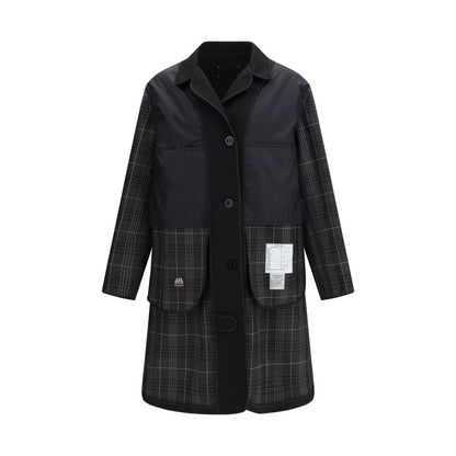 Margiela Zwarte Polyester Jas