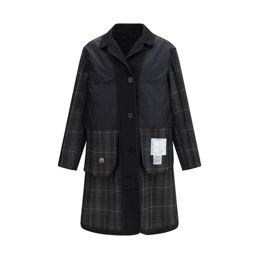 Maison Margiela Black Polyester Coat for Men