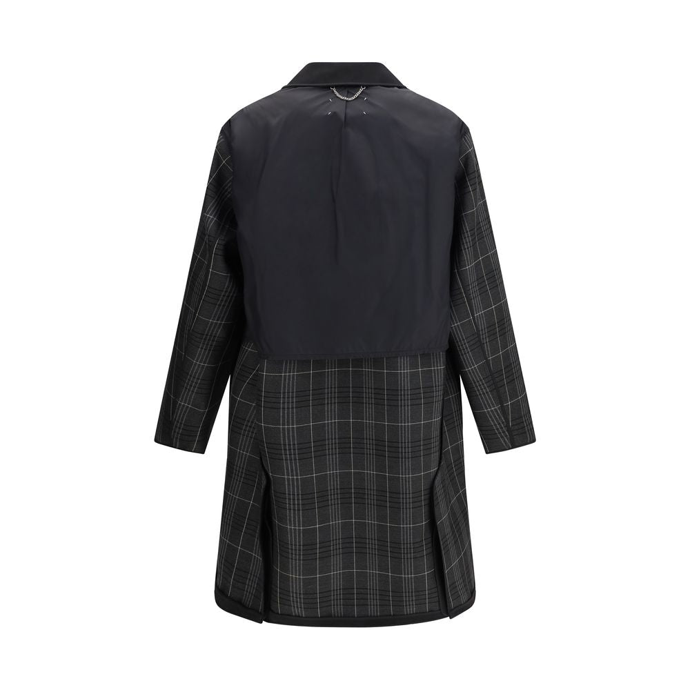 Margiela Zwarte Polyester Jas