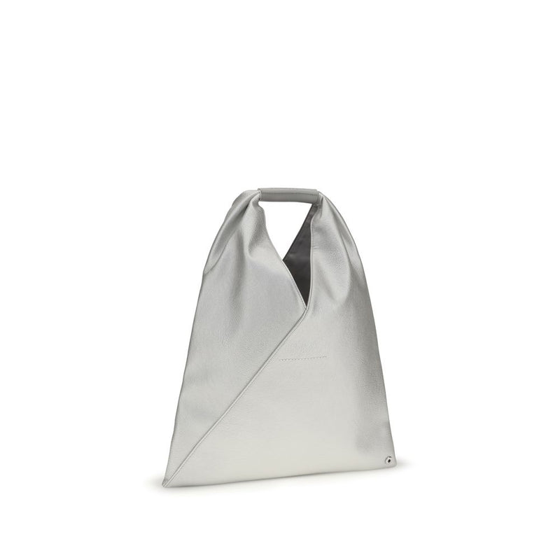 MM6 Silver Polyethylene Handbag - Minimalist Elegance