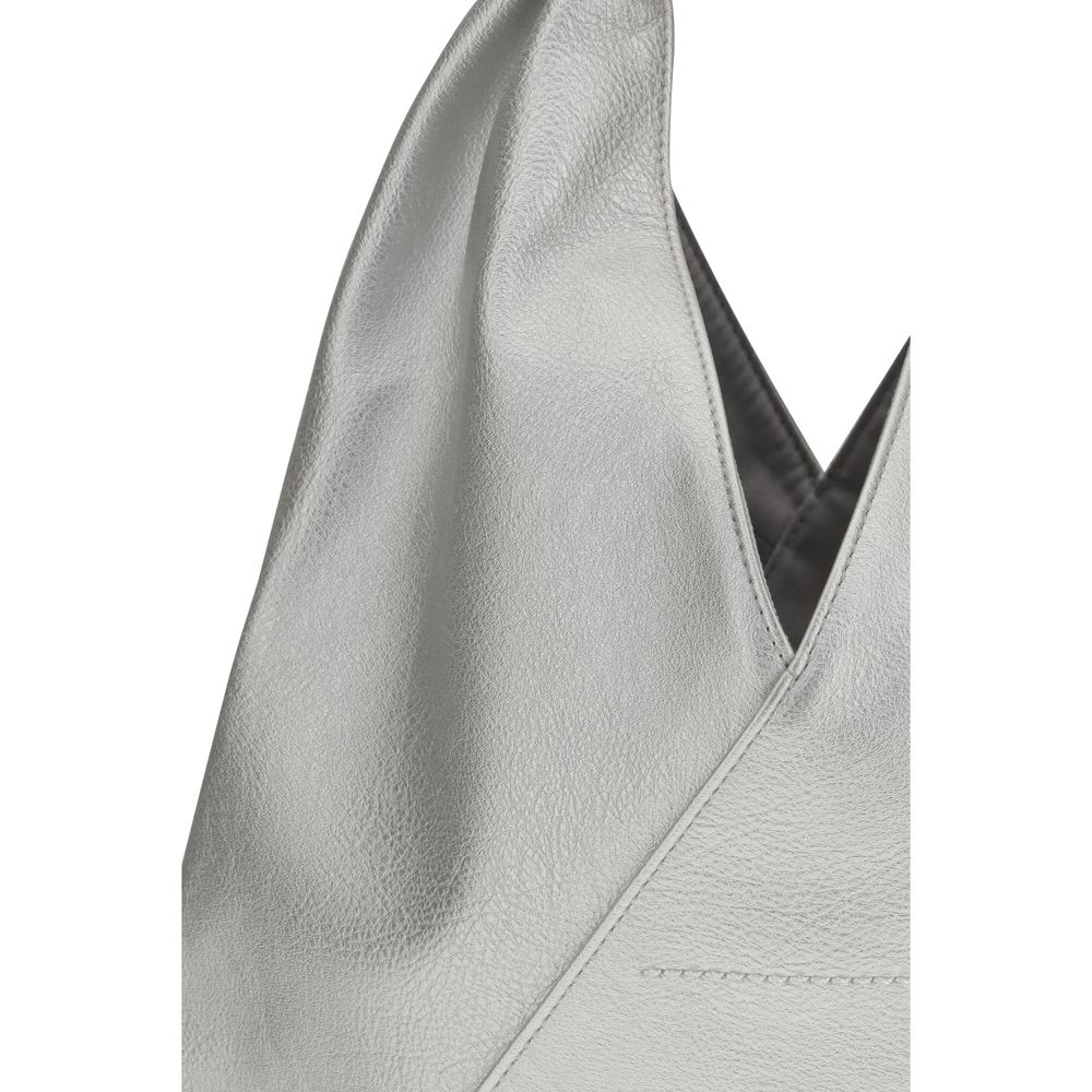 MM6 Silver Polyethylene Handbag - Minimalist Elegance