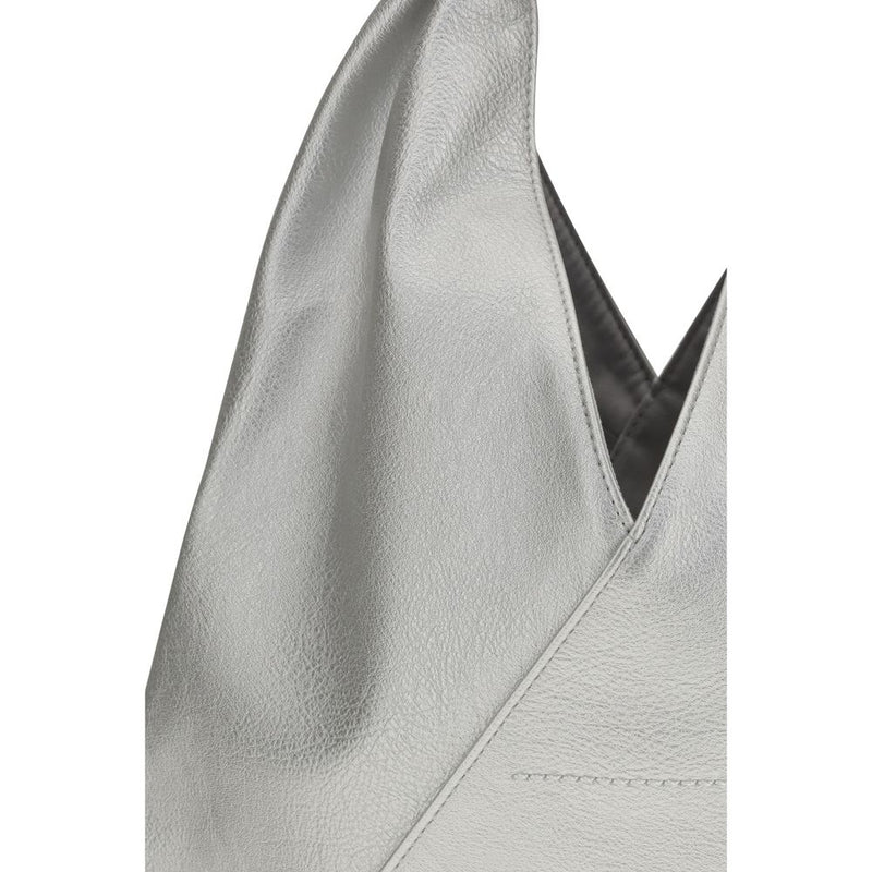 MM6 Silver Polyethylene Handbag - Minimalist Elegance