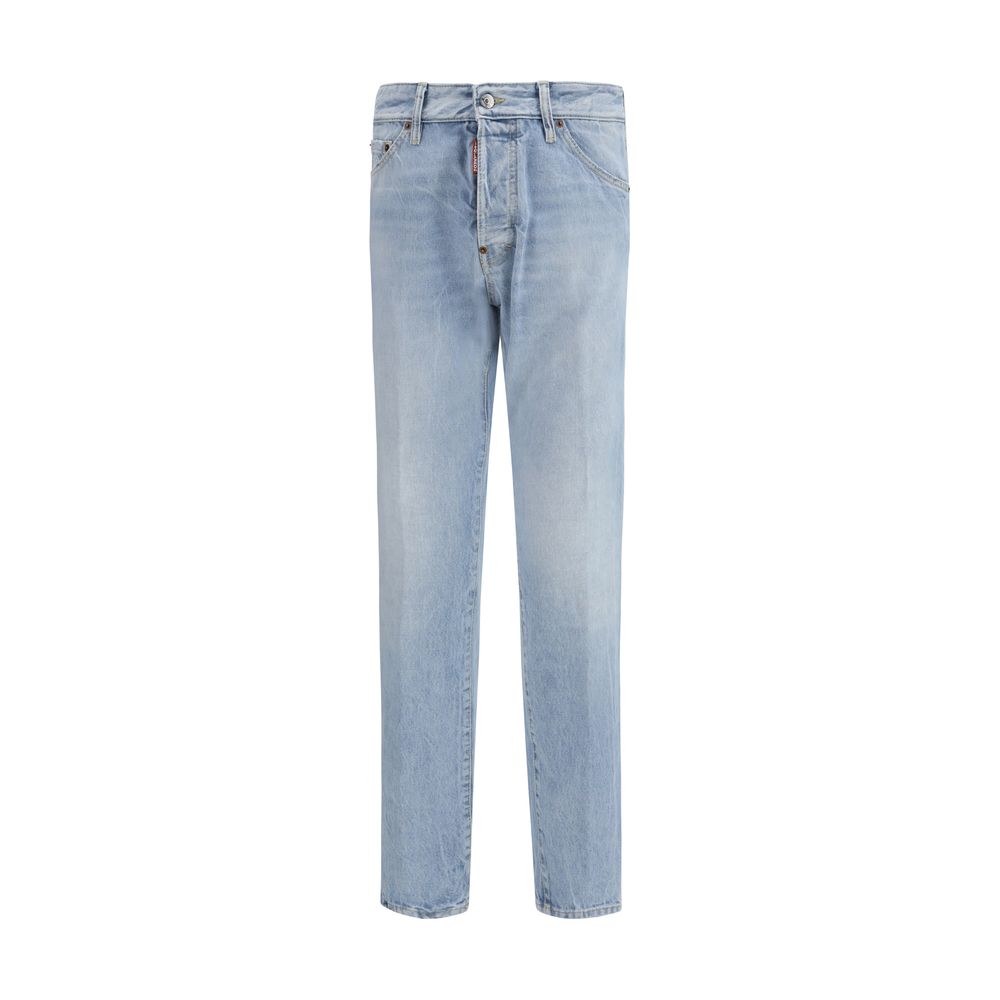 Dsquared² Blue Cotton Straight-Leg Jeans - Bold Urban Style