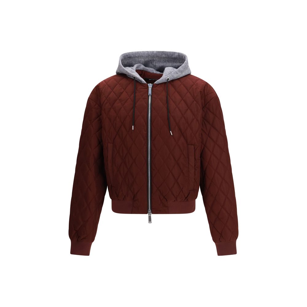 Dsquared² Bordeaux Fabric Bomber Jacket for Men