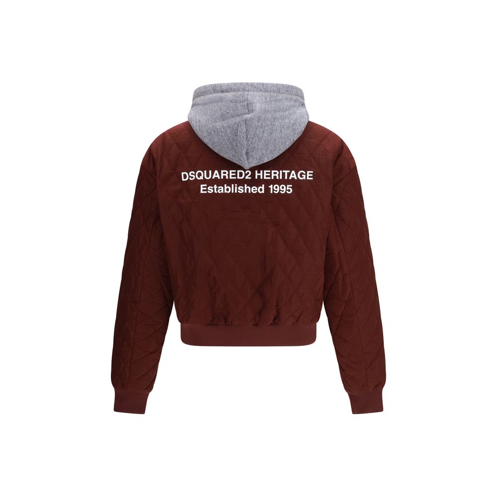 Dsquared² Bordeaux Fabric Bomber Jacket for Men