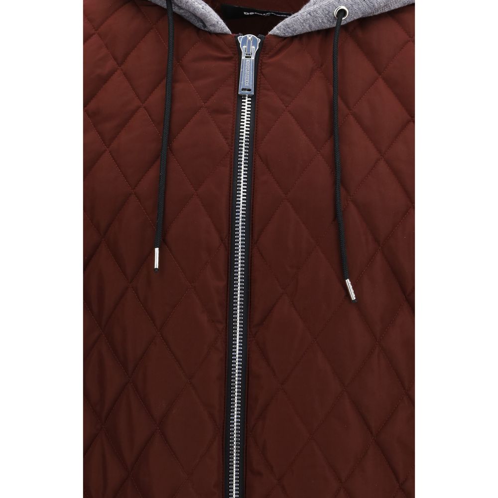 Dsquared² Bordeaux Fabric Bomber Jacket for Men