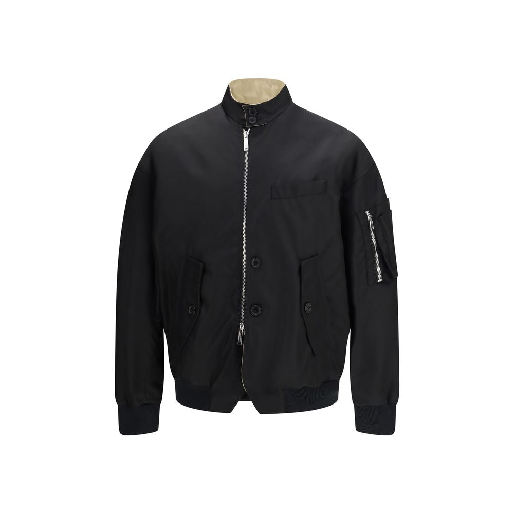 Dsquared² Black Polyamide Bomber Jacket