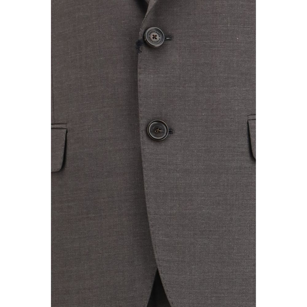 Dsquared² Gray Fleece Wool Two-Piece Suit - Modern Elegance