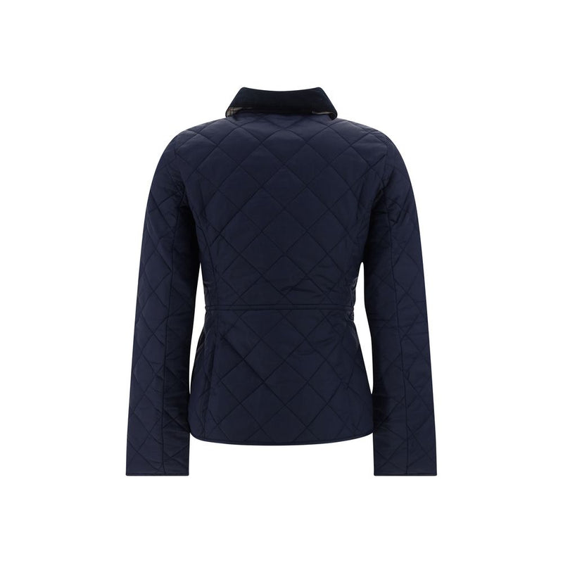 Barbour Deveron Quilt Jacket - Blue Polyester Coat for Women