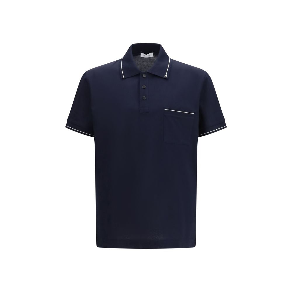 Polo Ferragamo en coton bleu