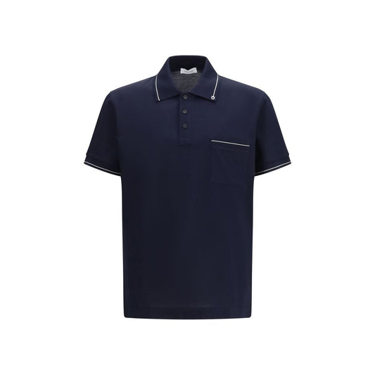 Ferragamo blauwe katoenen polo