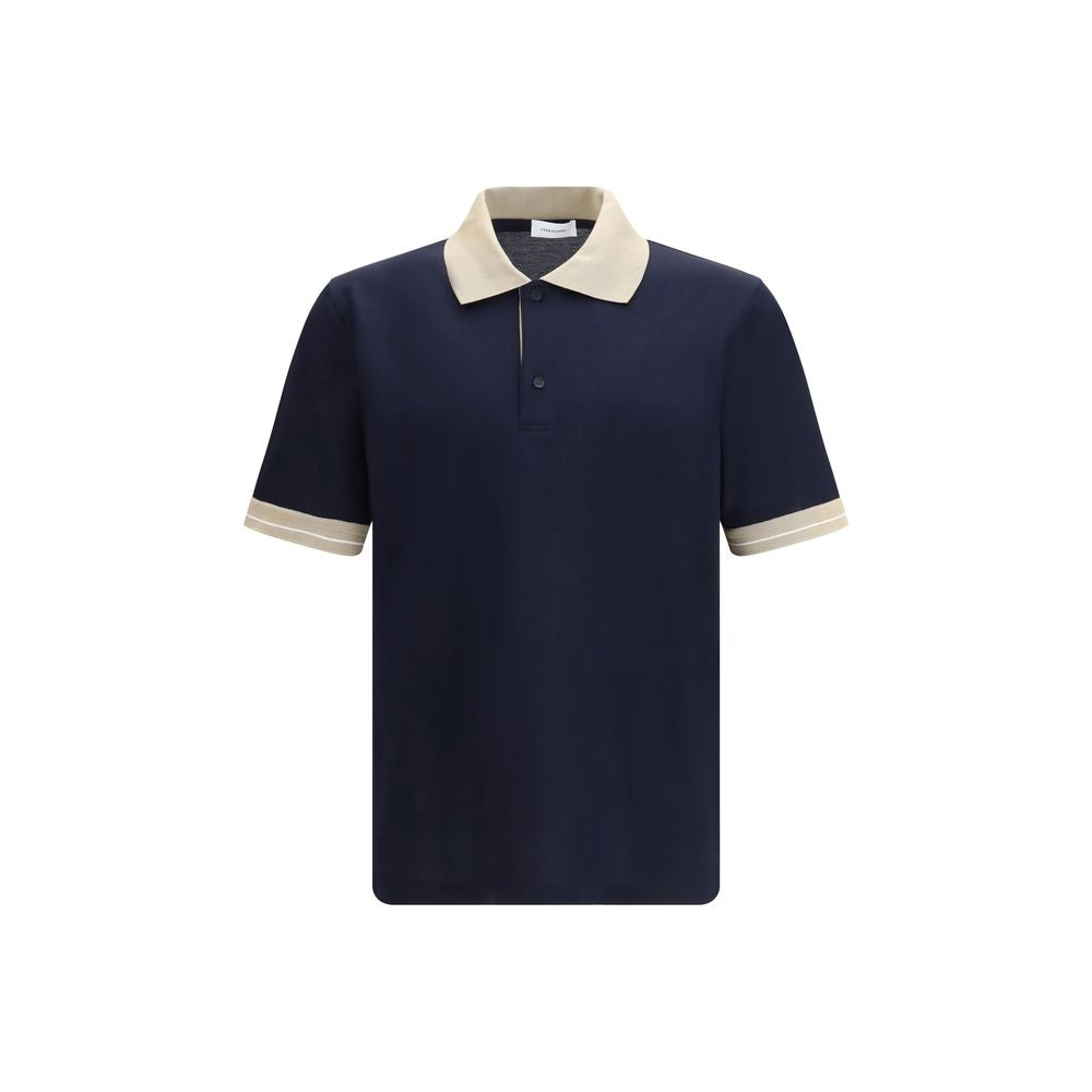 Polo Ferragamo en coton bleu