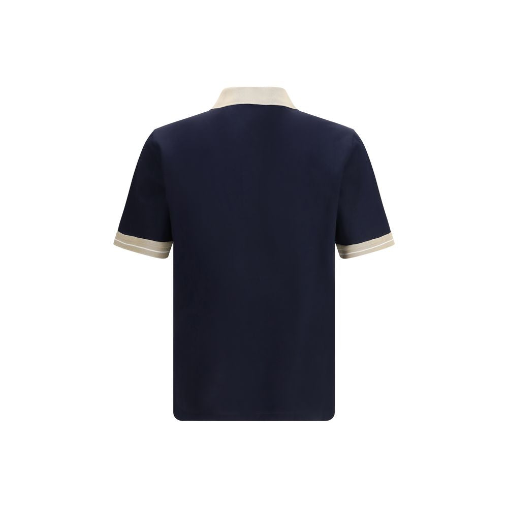 Polo Ferragamo en coton bleu