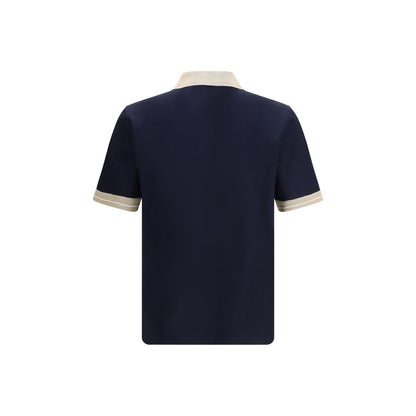 Polo Ferragamo en coton bleu