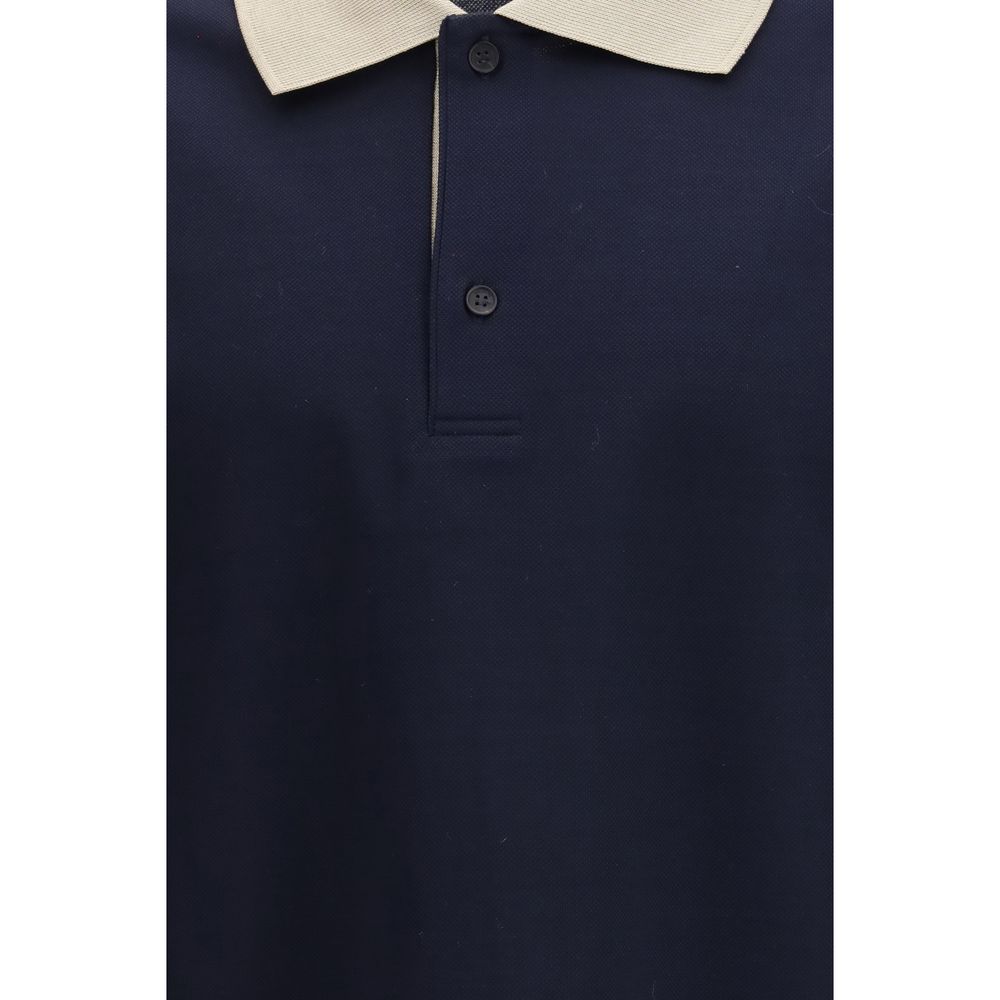 Polo Ferragamo en coton bleu