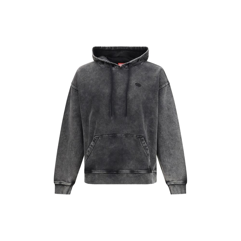 Diesel S-Boxt-Hood-Den Black Cotton Sweatshirt for Men