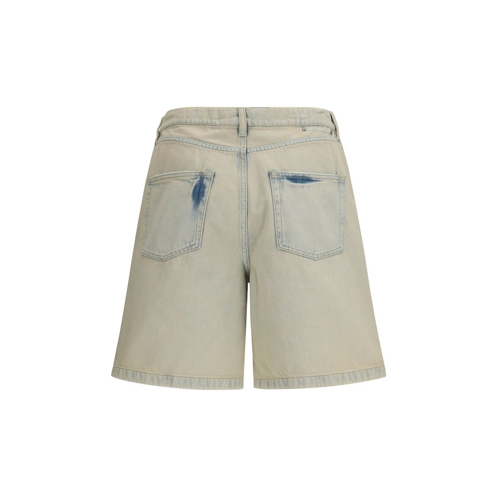 Golden Goose Blue Cotton Bermuda Shorts for Men