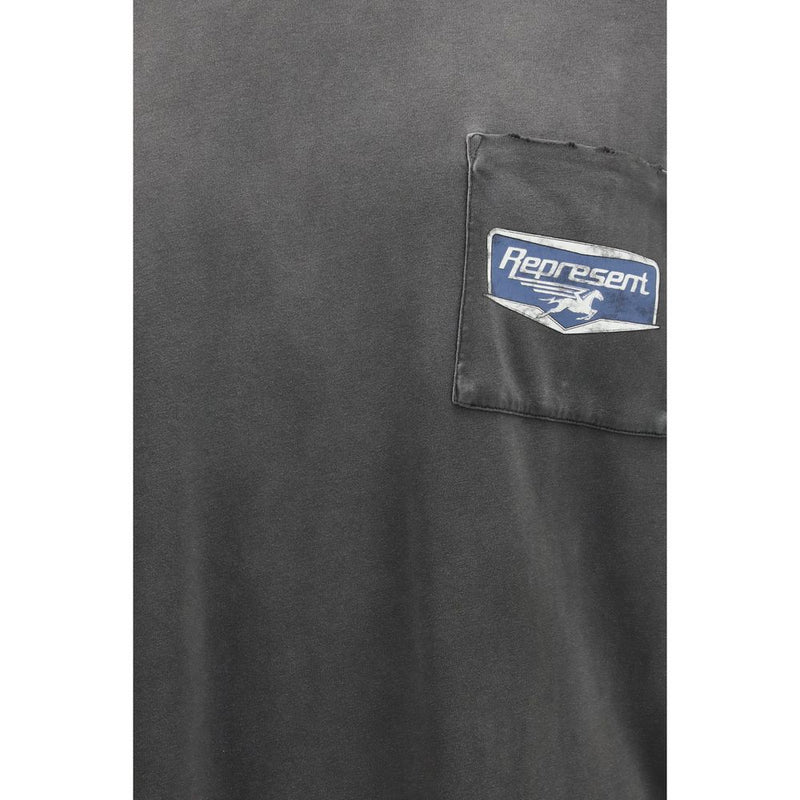 Represent Black Cotton T-Shirt - Nothing Faster