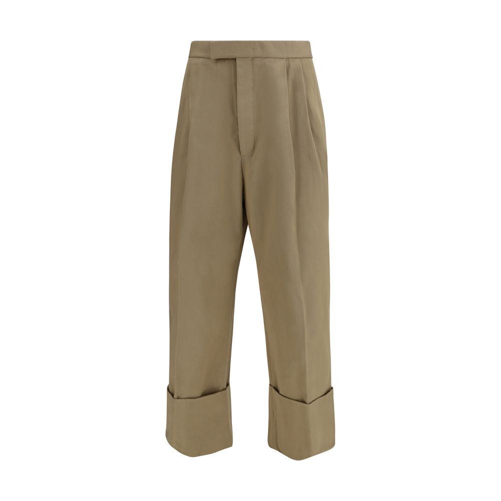 Pantalon Casual Beige en Coton Thom Browne
