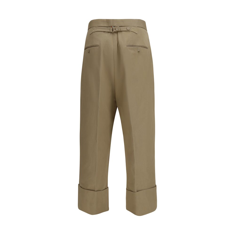 Pantalon Casual Beige en Coton Thom Browne