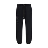 Off-White Arrow Cuffed Black Cotton Joggers for Men