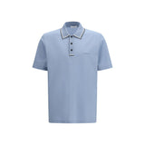 Polo Ferragamo en coton bleu