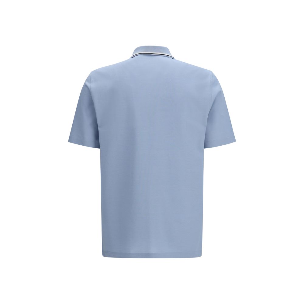 Polo Ferragamo en coton bleu