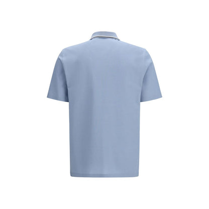 Polo Ferragamo en coton bleu
