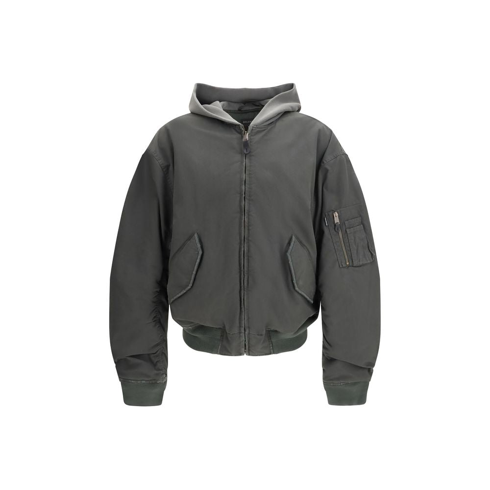 Bomber en coton gris Balenciaga