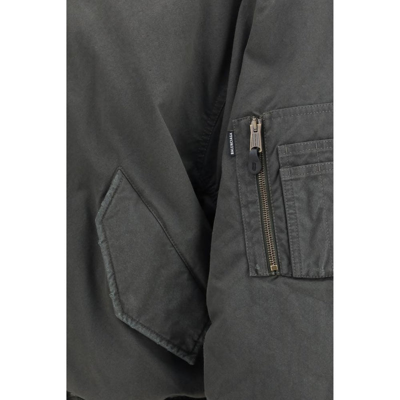Bomber en coton gris Balenciaga