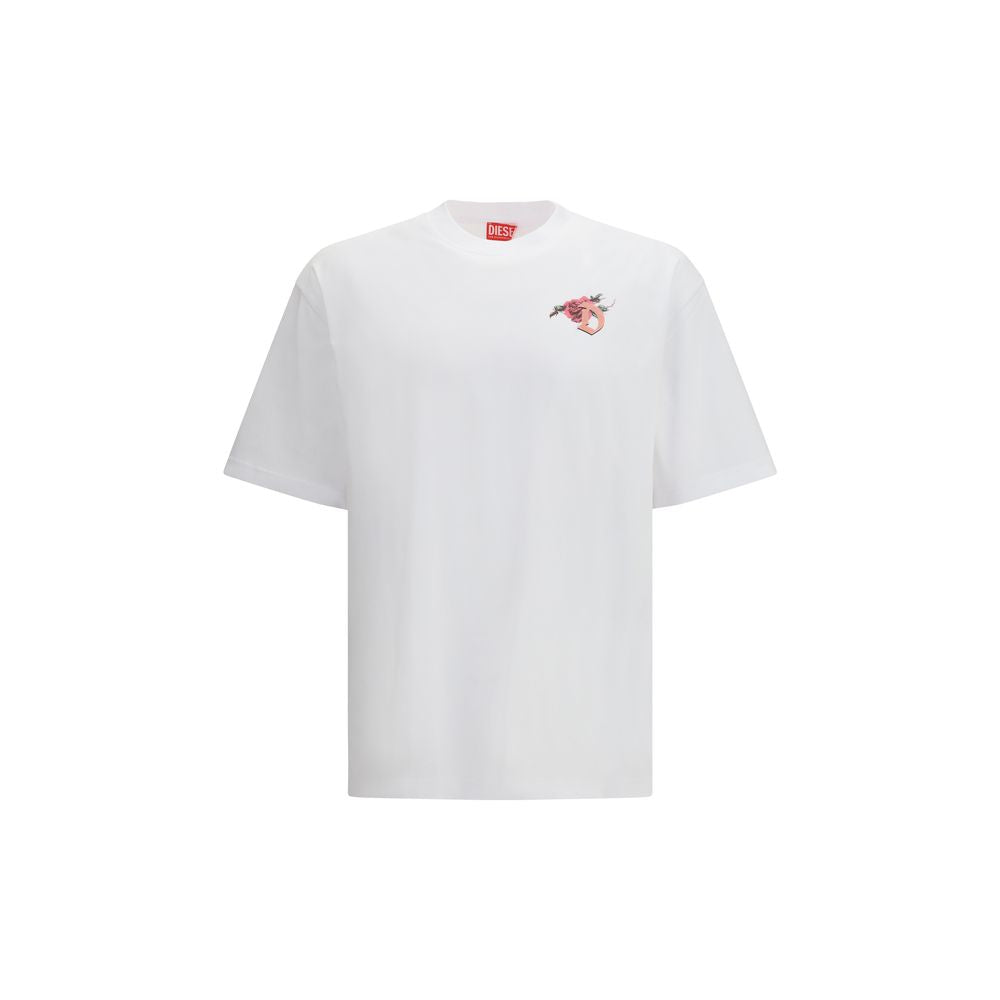 Diesel T-boggy-v4 White Cotton T-Shirt for Men