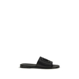 Dolce & Gabbana Black Calf Leather Bos Taurus Sandals for Men