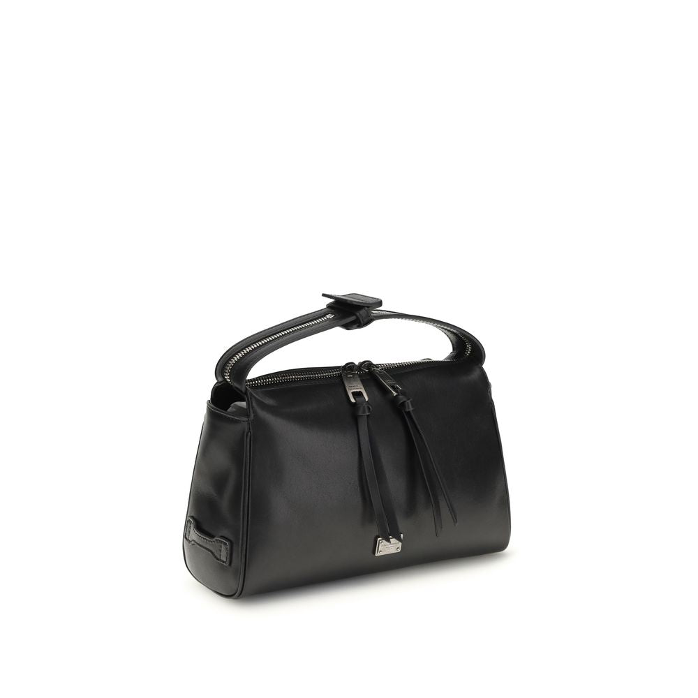 Sac bandoulière Bos Taurus en cuir de veau noir Dolce &amp; Gabbana