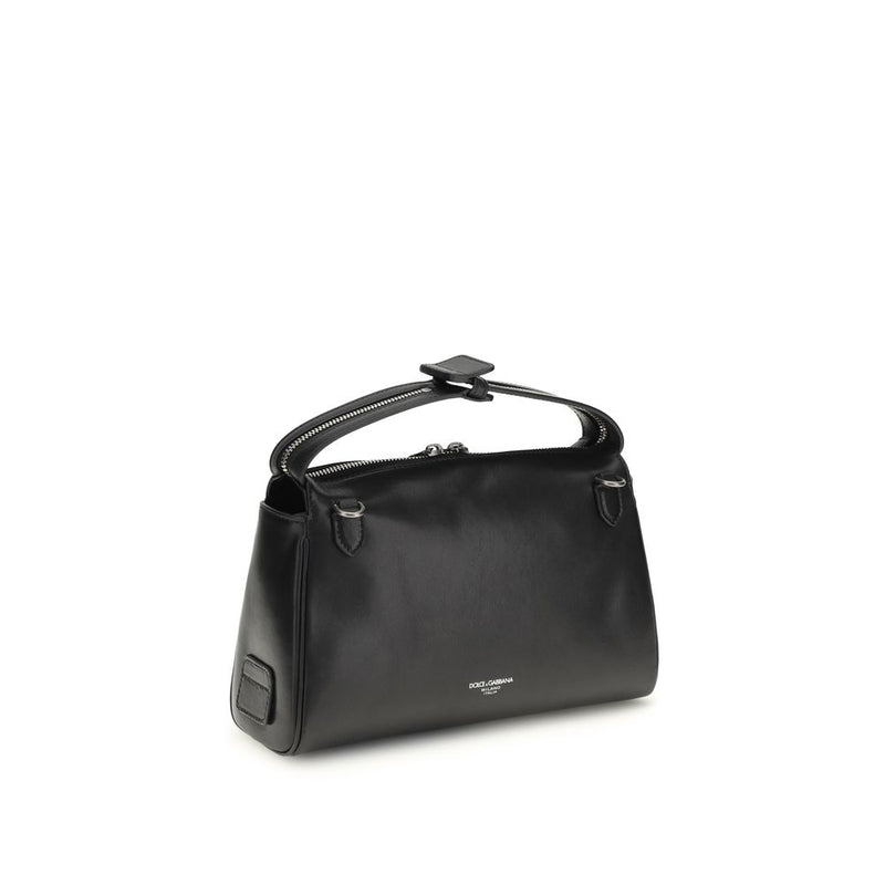 Sac bandoulière Bos Taurus en cuir de veau noir Dolce &amp; Gabbana