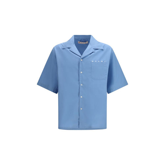 Marni Blue Cotton Shortsleeve Shirt - SS26