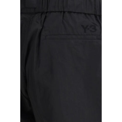 Y-3 Zwarte Katoenen Bermudashorts