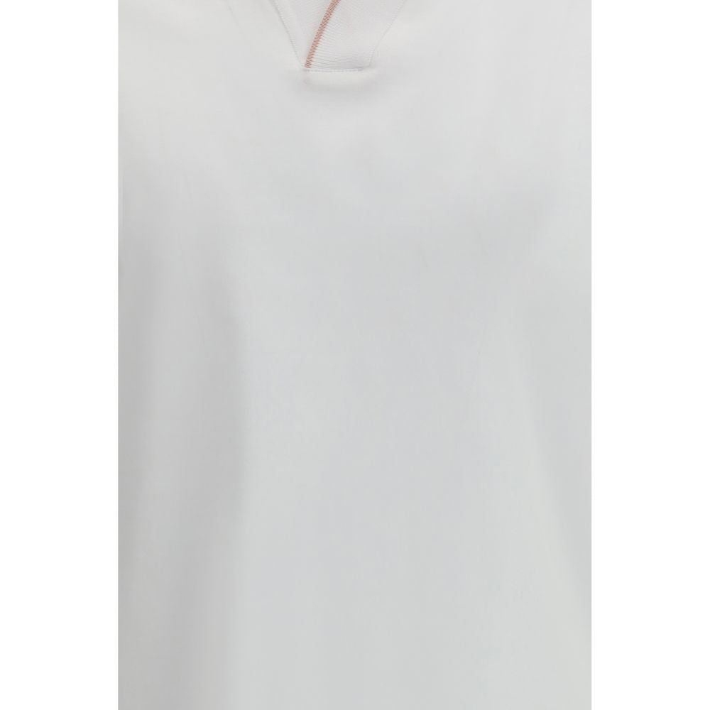 MooRER Bradley-JCL White Cotton Polo Shirt for Men