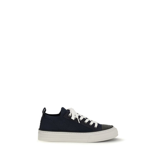 Brunello Cucinelli Black Cotton Low Top Sneakers for Women