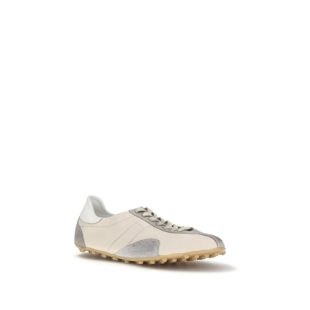 Maison Margiela Beige Calf Leather Bos Taurus Sneakers