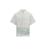 Chemise Prada en coton blanc à motifs
