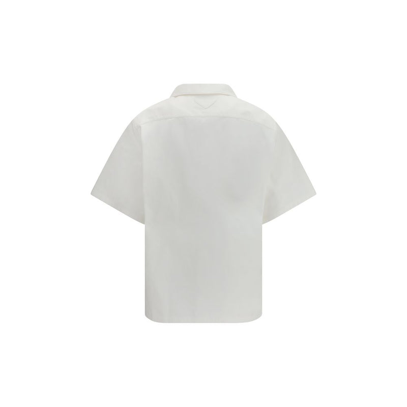 Prada Wit Katoenen Overhemd met Patroon