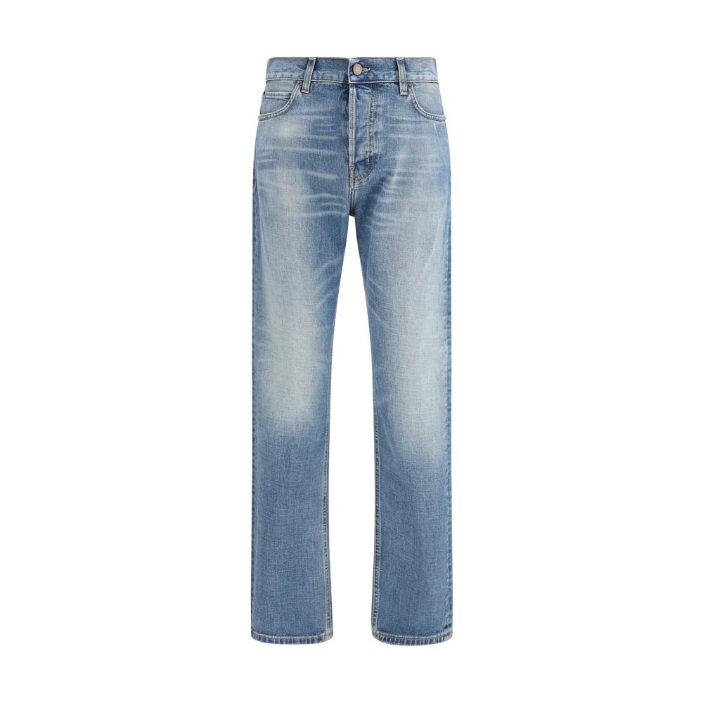 Haikure Blake Union Blue Cotton Straight-Leg Jeans